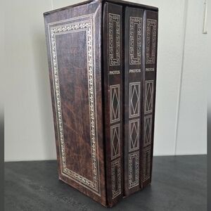 Elegant Brown Photo Album Set